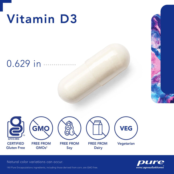 Vitamin D3 125 mcg (5,000 IU) - 60 Capsules